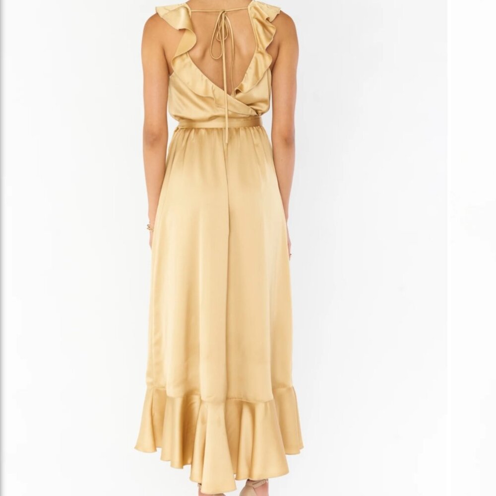 Show Me Your Mumu Samantha Sleeveless high low Ruffle Wrap Dress women's size S - Picture 8 of 8